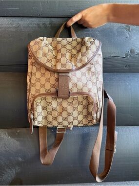 Vintage Gucci Canvas Backpack